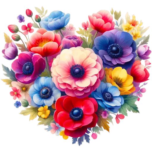Corazon Floral San Valentín♥️