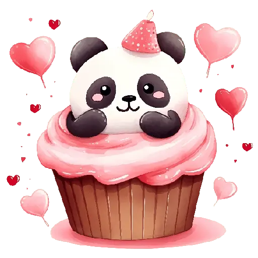 Cupcakes Amor Osito Panda❤️🐼