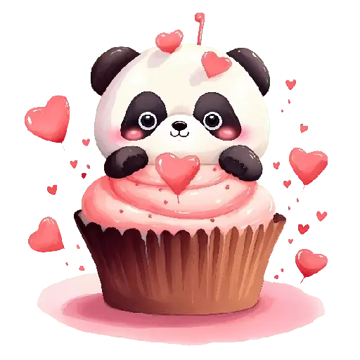 Cupcakes Amor Osito Panda❤️🐼