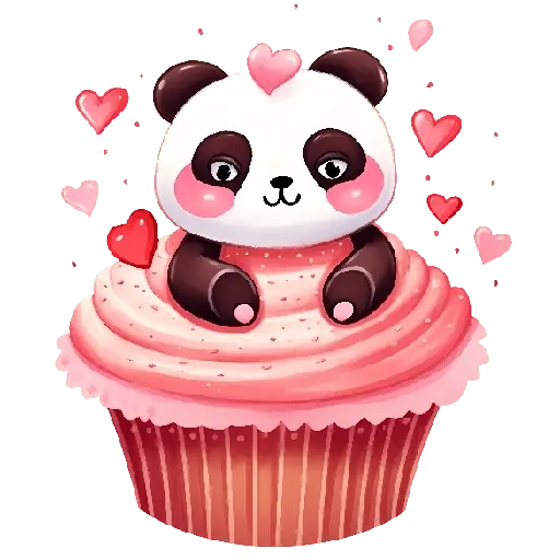 Cupcakes Amor Osito Panda❤️🐼