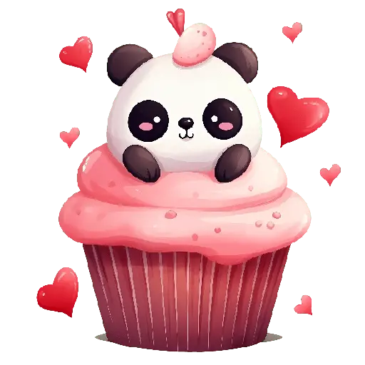 Cupcakes Amor Osito Panda❤️🐼