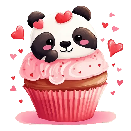 Cupcakes Amor Osito Panda❤️🐼