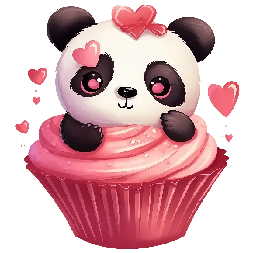 Cupcakes Amor Osito Panda❤️🐼