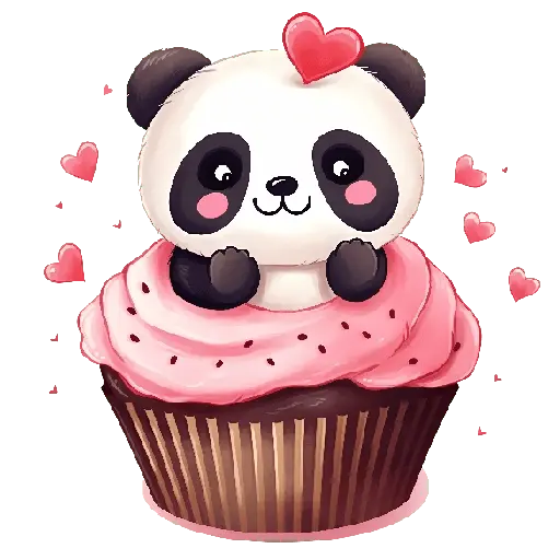 Cupcakes Amor Osito Panda❤️🐼