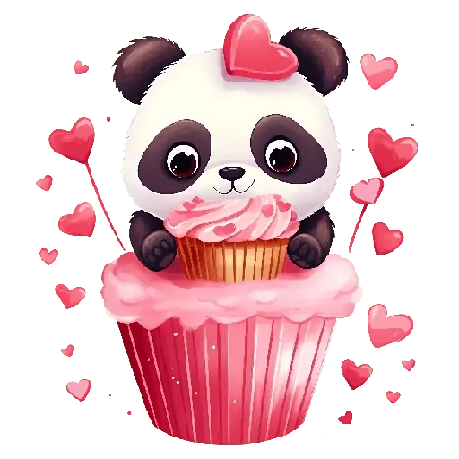 Cupcakes Amor Osito Panda❤️🐼