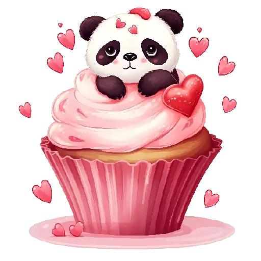 Cupcakes Amor Osito Panda❤️🐼