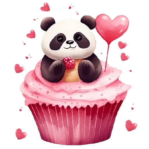 Cupcakes Amor Osito Panda❤️🐼