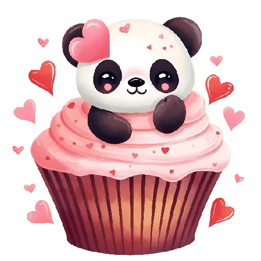 Cupcakes Amor Osito Panda❤️🐼