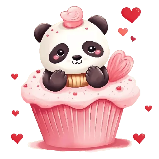 Cupcakes Amor Osito Panda❤️🐼