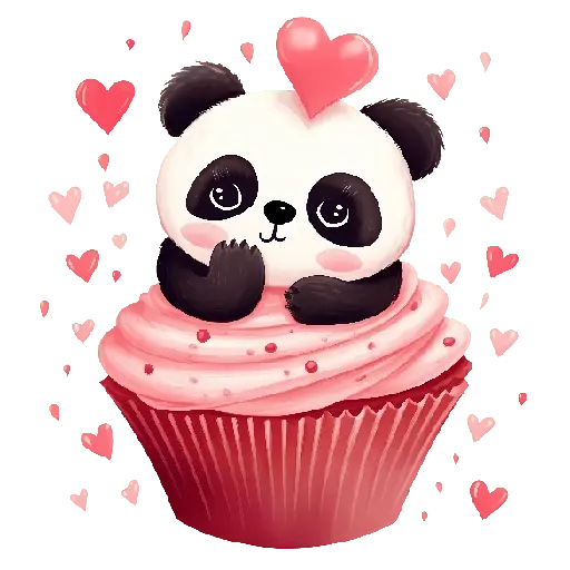 Cupcakes Amor Osito Panda❤️🐼