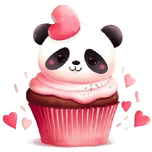 Cupcakes Amor Osito Panda❤️🐼