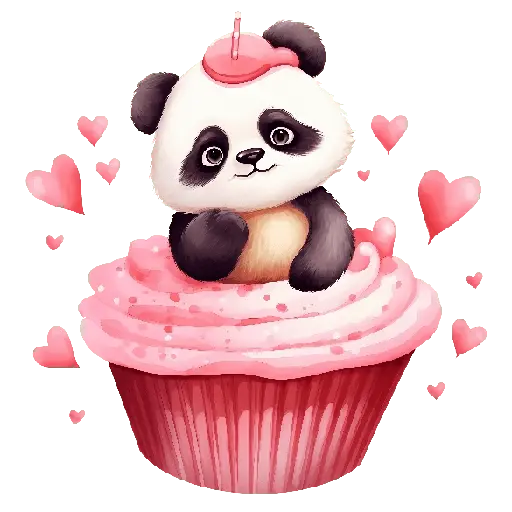 Cupcakes Amor Osito Panda❤️🐼