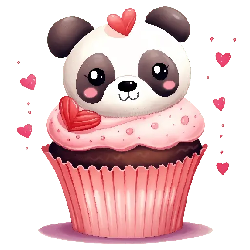 Cupcakes Amor Osito Panda❤️🐼