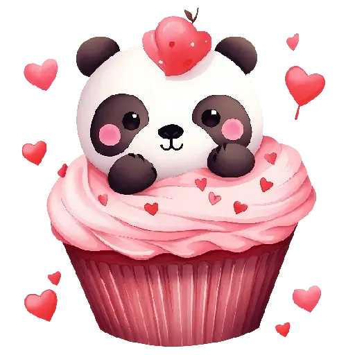 Cupcakes Amor Osito Panda❤️🐼