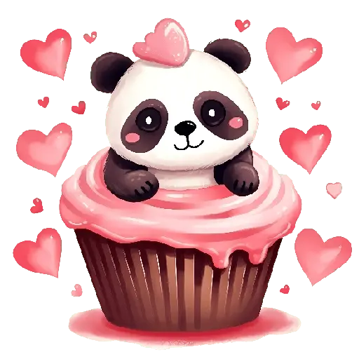 Cupcakes Amor Osito Panda❤️🐼