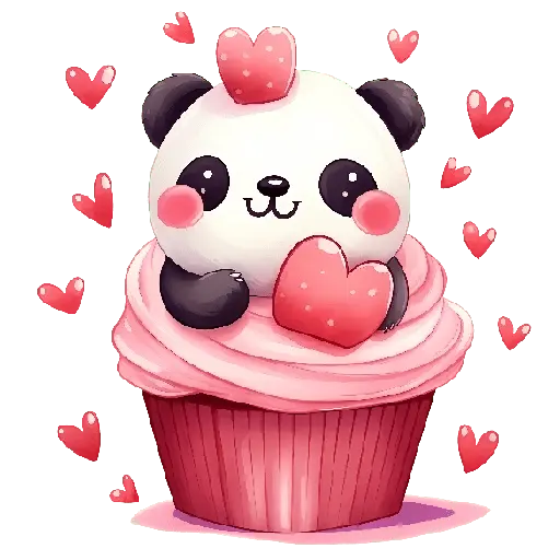 Cupcakes Amor Osito Panda❤️🐼