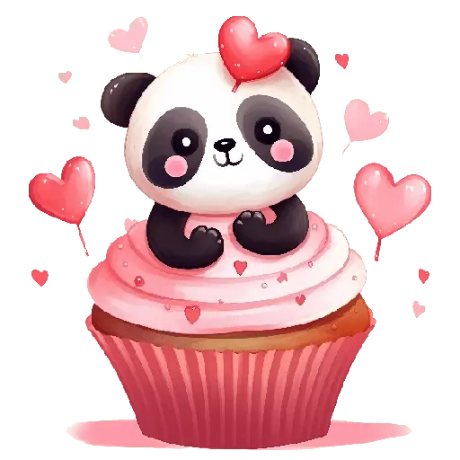 Cupcakes Amor Osito Panda❤️🐼
