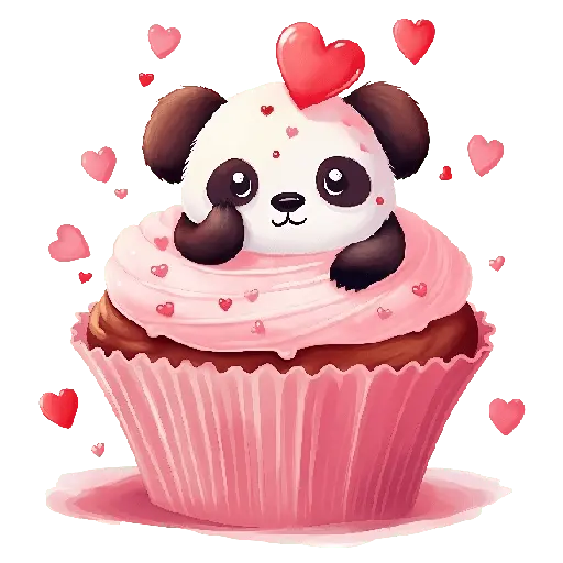 Cupcakes Amor Osito Panda❤️🐼