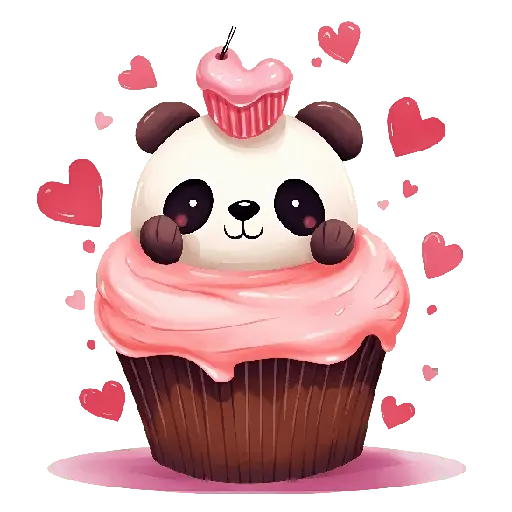 Cupcakes Amor Osito Panda❤️🐼