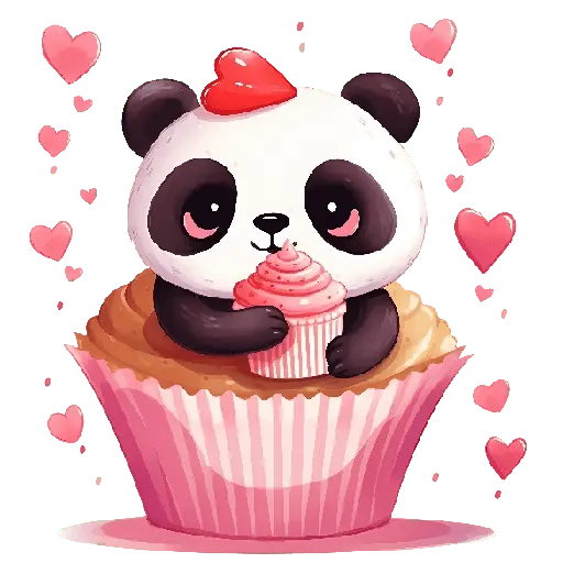 Cupcakes Amor Osito Panda❤️🐼