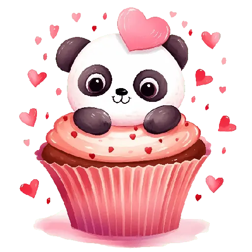Cupcakes Amor Osito Panda❤️🐼