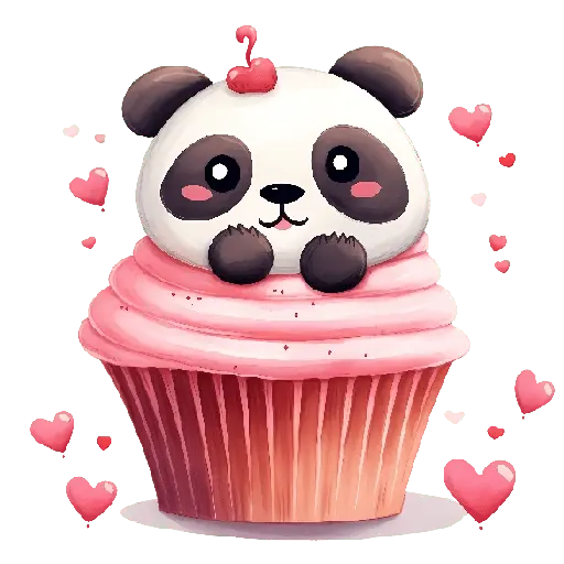 Cupcakes Amor Osito Panda❤️🐼