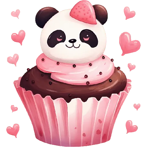Cupcakes Amor Osito Panda❤️🐼