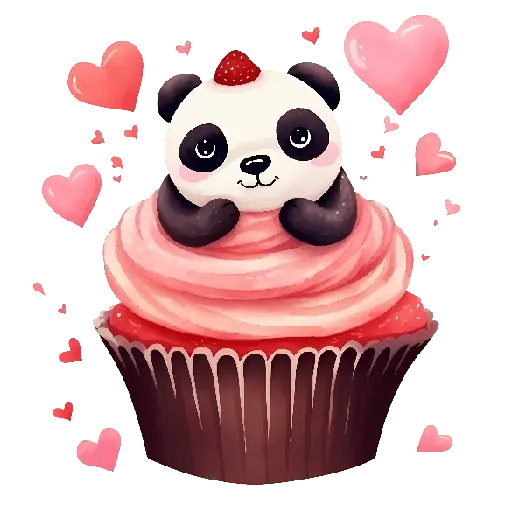 Cupcakes Amor Osito Panda❤️🐼