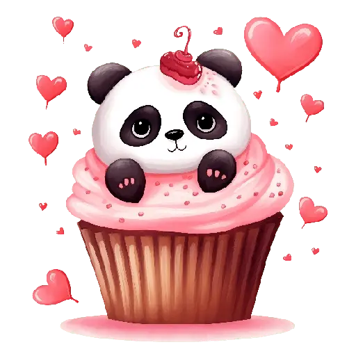 Cupcakes Amor Osito Panda❤️🐼