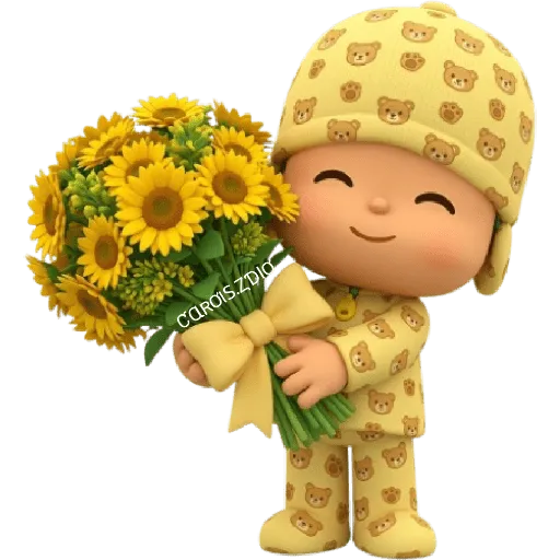 💛🌻 Pocoyó Flores Amarillas🌻💛