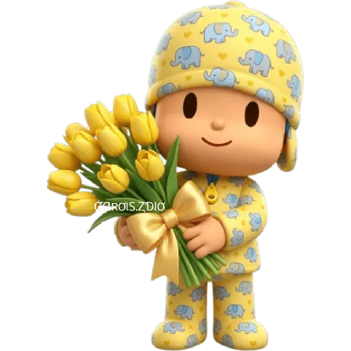 💛🌻 Pocoyó Flores Amarillas🌻💛