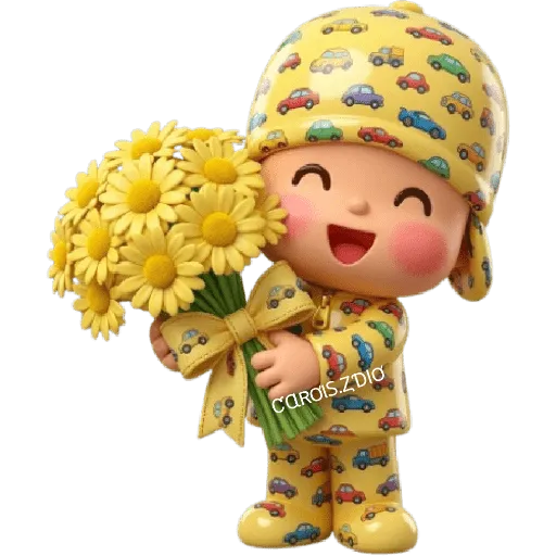 💛🌻 Pocoyó Flores Amarillas🌻💛