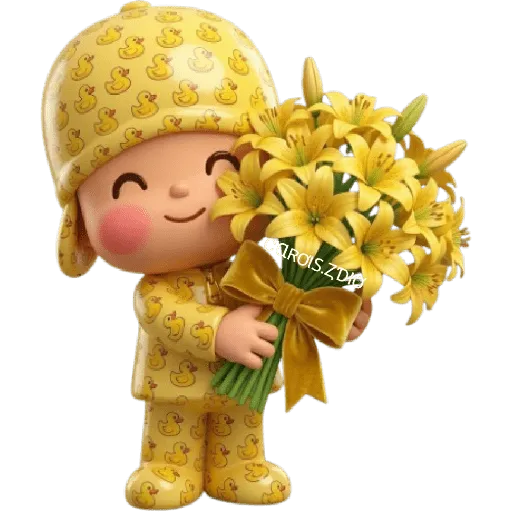 💛🌻 Pocoyó Flores Amarillas🌻💛