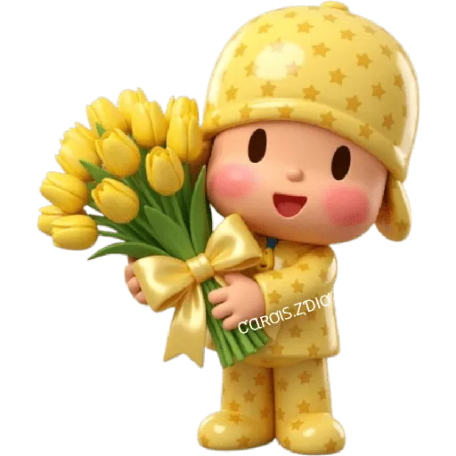 💛🌻 Pocoyó Flores Amarillas🌻💛