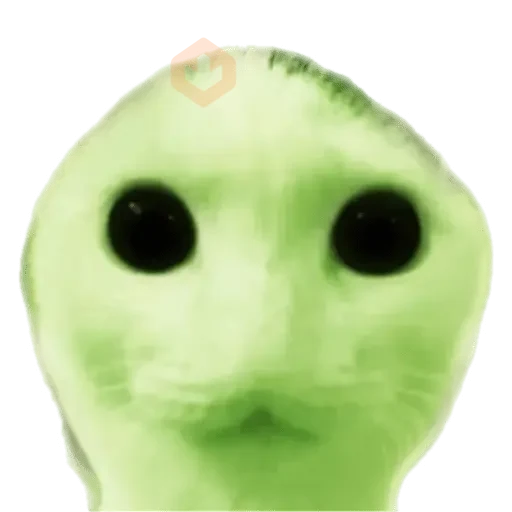 Memes - Gato Alien Verde 🟢🐈 sticker 15