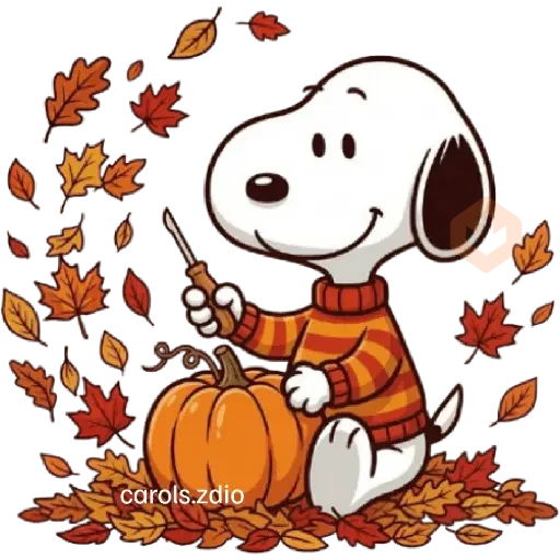🍂 Snoopy Otoño 🍂🍁 Autumn sticker 16
