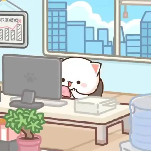 Gato en la oficina 🐈‍⬛🖥️🗂️