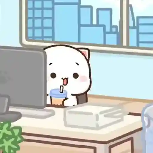 Gato en la oficina 🐈‍⬛🖥️🗂️