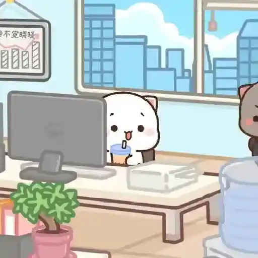 Gato en la oficina 🐈‍⬛🖥️🗂️
