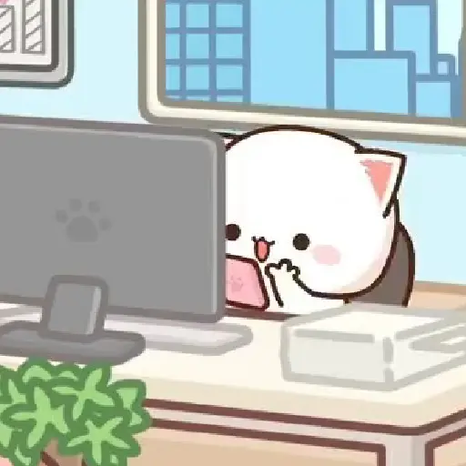 Gato en la oficina 🐈‍⬛🖥️🗂️
