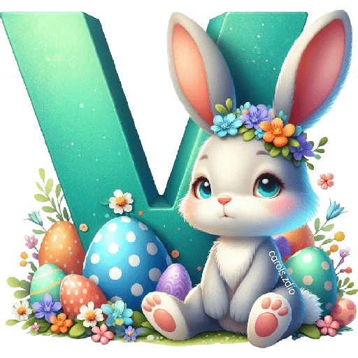LETRAS INICIALES PASCUA 🐇🥚🌸