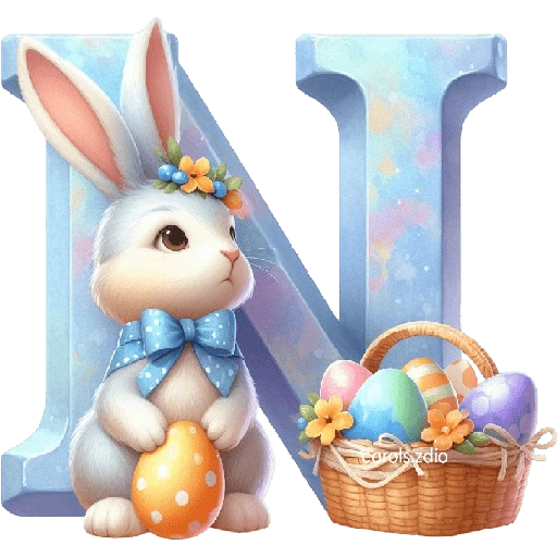 LETRAS INICIALES PASCUA 🐇🥚🌸