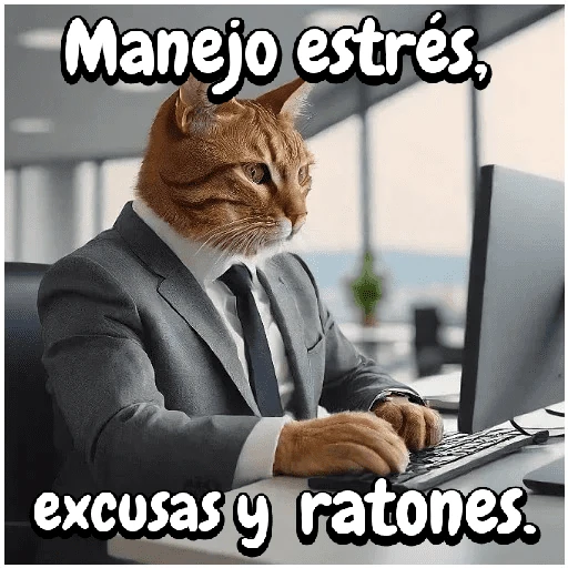 Gato trabajando!🐈‍⬛🏢💻
