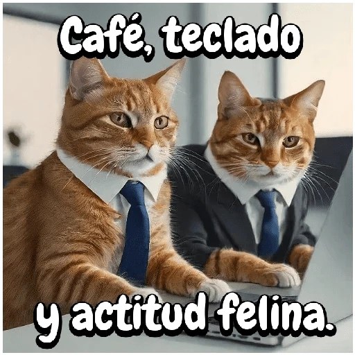 Gato trabajando!🐈‍⬛🏢💻