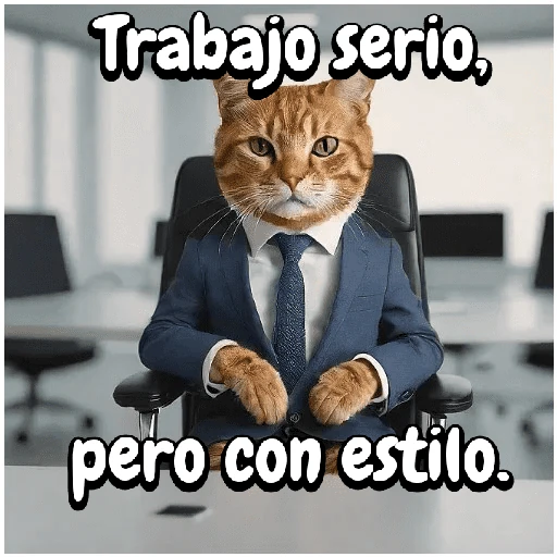 Gato trabajando!🐈‍⬛🏢💻