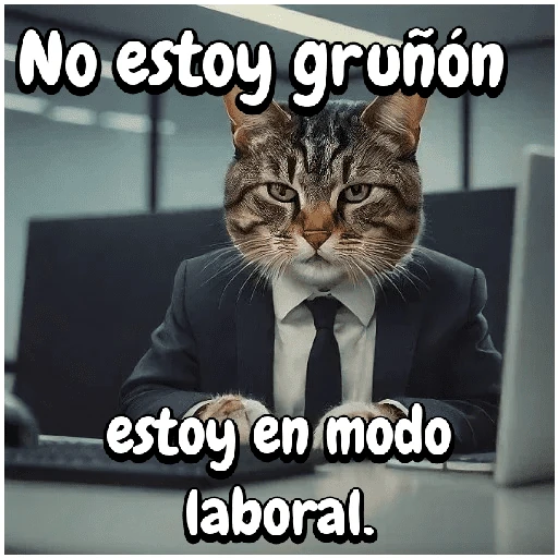 Gato trabajando!🐈‍⬛🏢💻