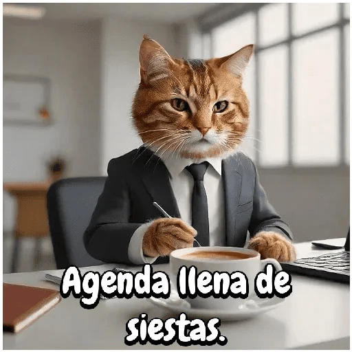 Gato trabajando!🐈‍⬛🏢💻