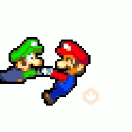 Mario bros emojis pixel sticker 22
