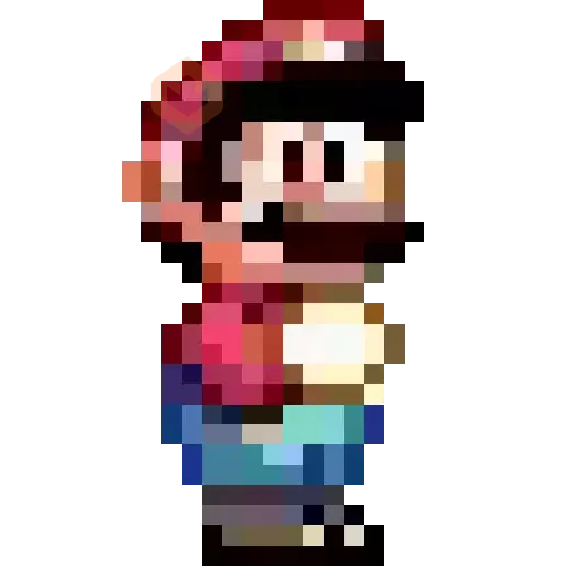 Mario bros emojis pixel sticker 15