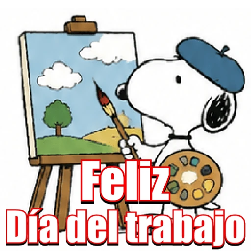 Snoopy Día del trabajo 💼👷🏻🧑🏻‍✈️